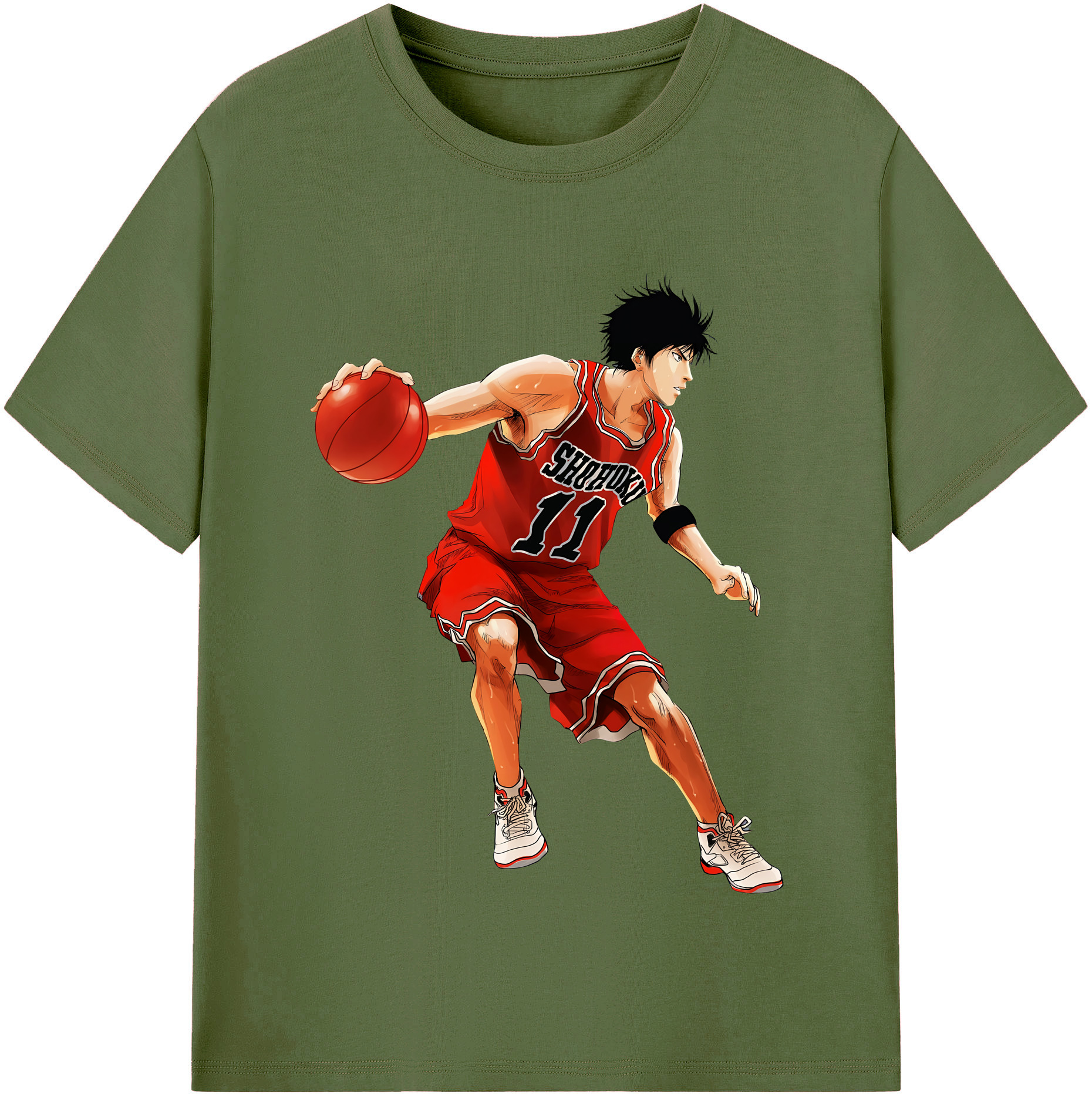 SLAM DUNK／スラムダンク 綿100％半袖Tシャツ（フロントプリント）